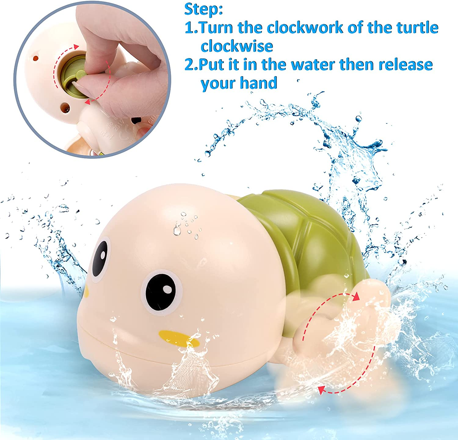 Kaekid Toddlers Bath Toy, Water Spraying Discoloration Light-Up Floating Animals Bath Toys Set, Foam Bath Letters and Numbers Bath Toy, Water Toys for Kids Boys Girls (Multicolour) - White image number 7