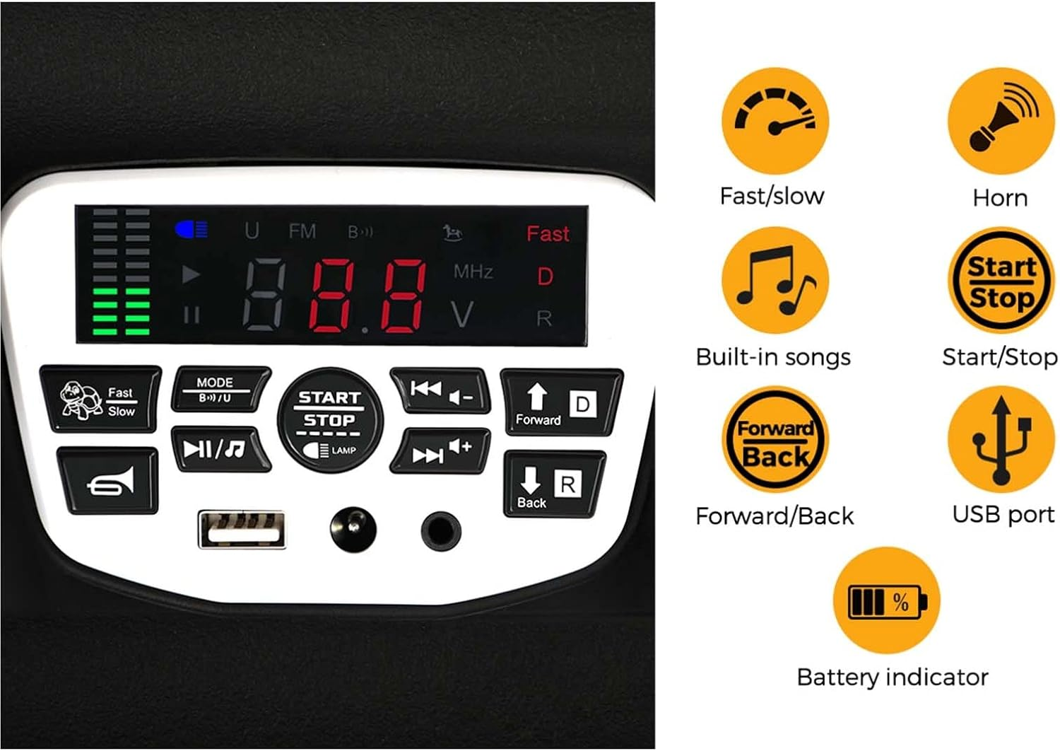 Mazam Kids Ride on Car with 12V Battery Twin Motors and Remote Control Suitable for 3-6 Years Pink