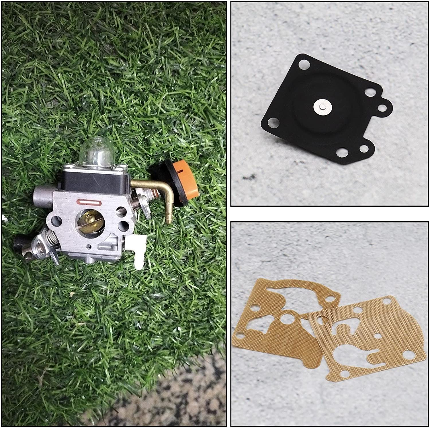 Emsea 2 Sets Carburettor Repair Kit K20-WAT Compatible with Walbro WA & WT Series Carburetors Replacement Carburetor Rebuild Kit image number 4