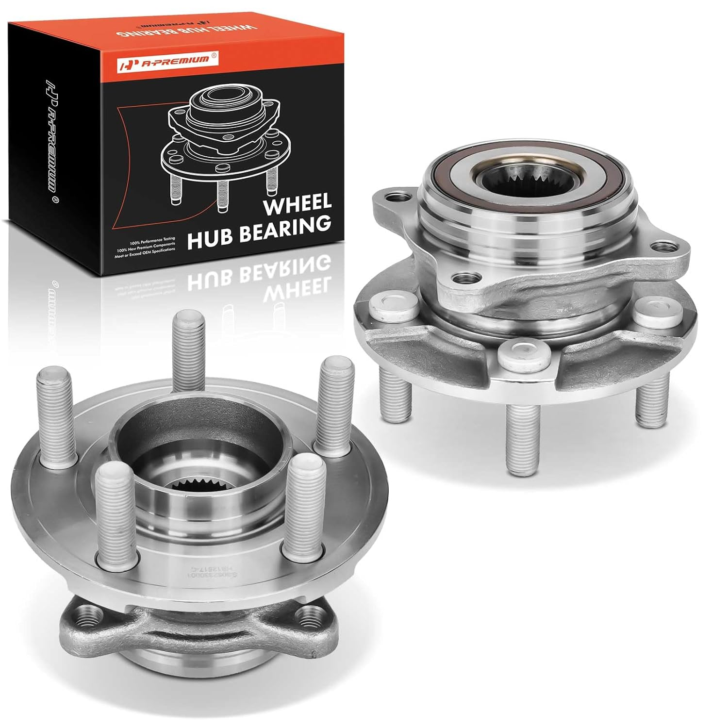 A-Premium 2 X Rear Wheel Bearing and Hub Assembly with 5-Lug Compatible with Ford Mustang 2015-2023, GT 2017-2018 image number 5