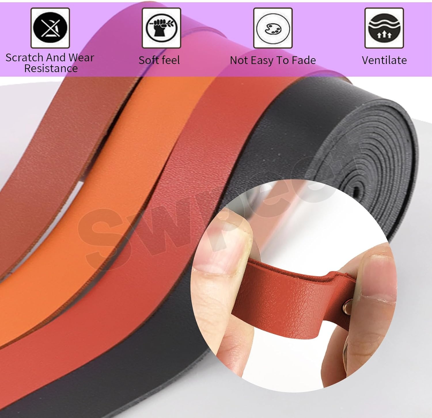 Swpeet Leather Strap for DIY Craft Projects image number 3
