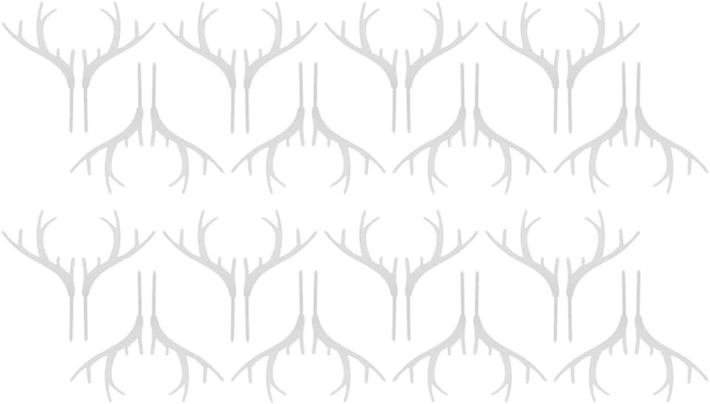 LUOZZY 32Pcs Antler Cupcake Toppers Acrylic Elk Horn Cake Toppers Christmas Dessert Picks for Xmas Party Supplies - Gold image number 1