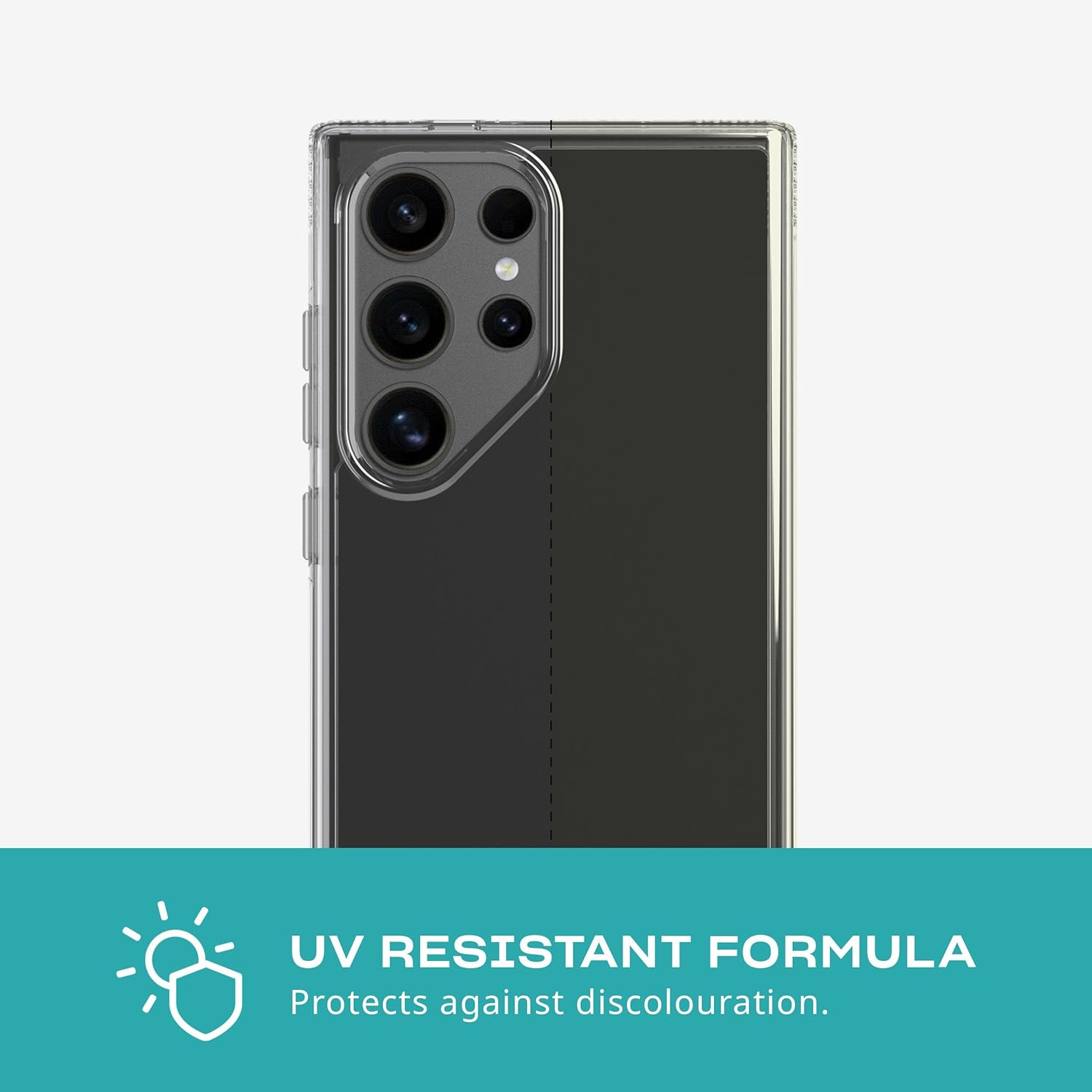 Tech21 Evo Clear for Samsung S24 Ultra - Protective Mobile Phone Case Cover, Scratch-Resistant Shockproof - Clear image number 5