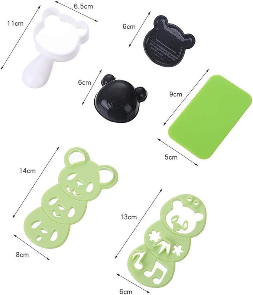 JENNY-BABY Onigiri Mold, Bento Box Accessories Bento Boxes for Kids Lunches Decor Lunch Box for Kids Kawaii Kitchen Sushi Kit of Animal Shape Sushi Mold DIY Press Sandwich Maker for Sandwich Press image number 5