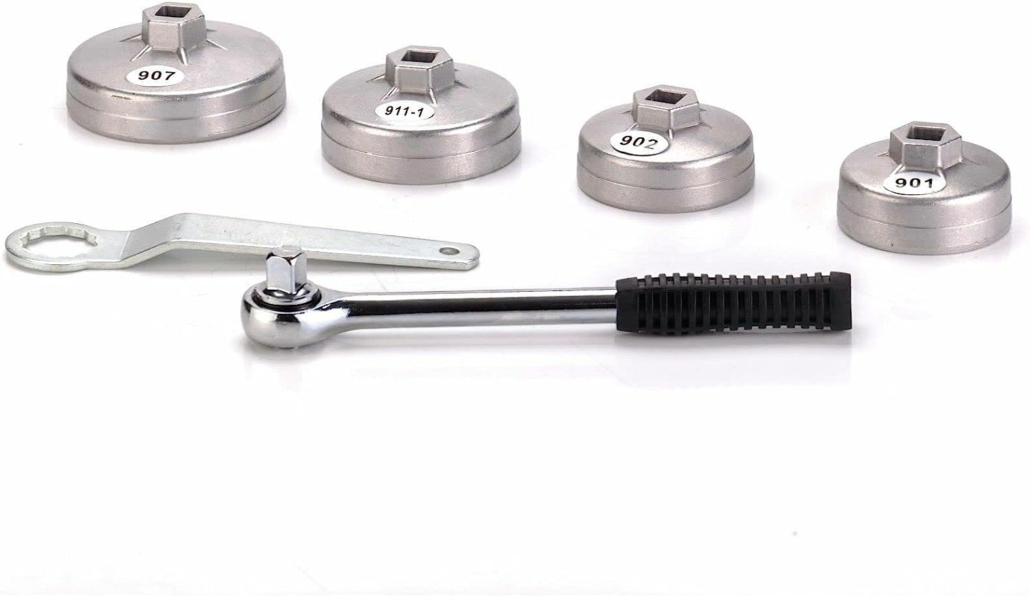 23Pcs Cap Type Oil Filter Wrench Set Automotive Removal Socket Tool Kit image number 5