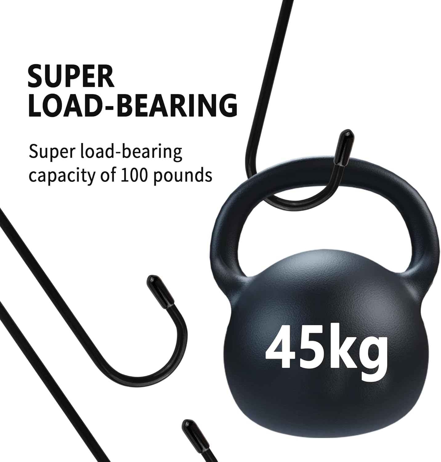 Junecarp 2PCS Brake Caliper Hangers,Durable Brake Caliper Hooks Suspension Tools for Changing Brake Pads,Strong Load-Bearing Brake Caliper Hanger Hooks Automotive Tool for Cars,Trucks (Black/2Pcs) image number 1