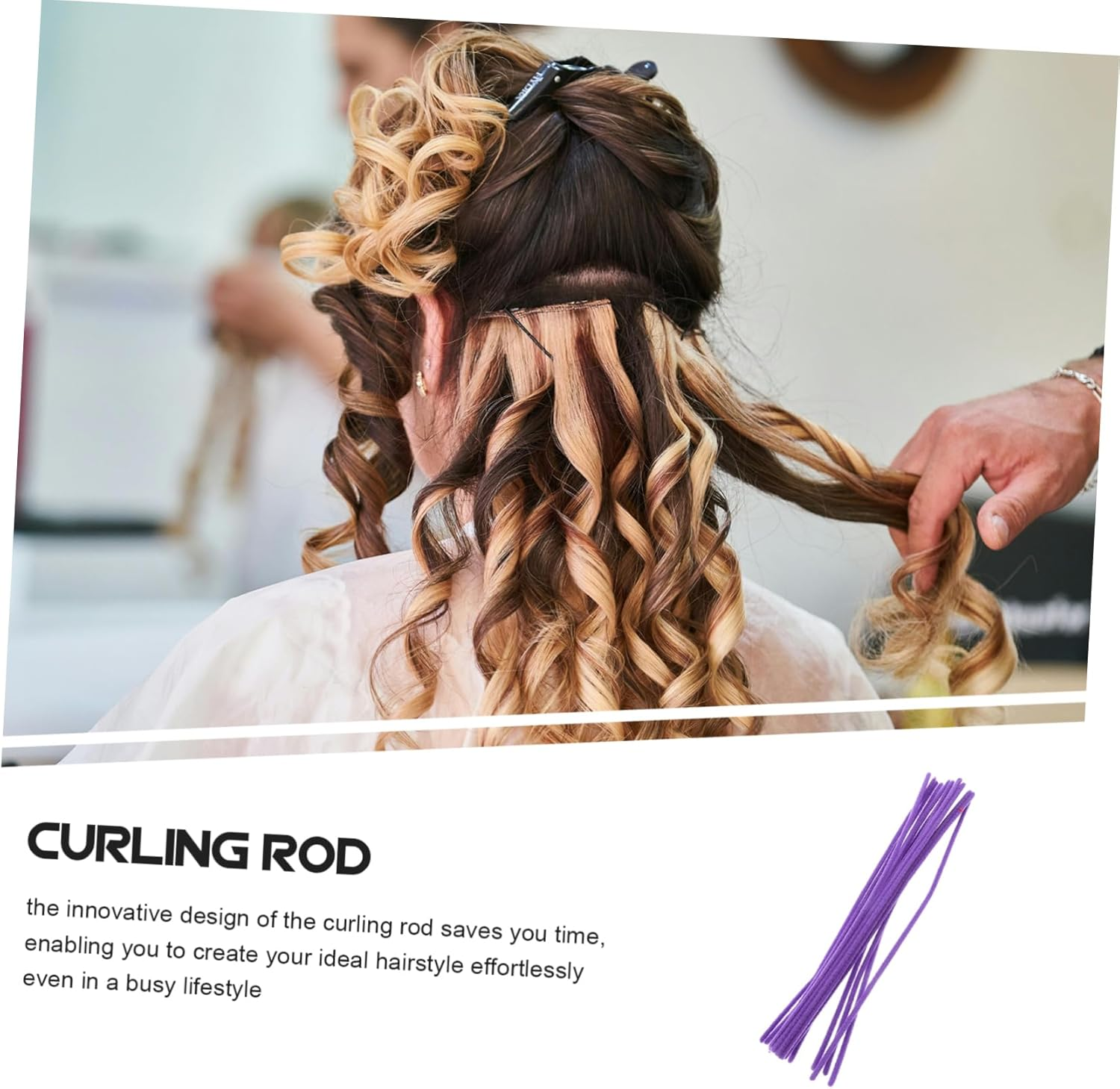 3Pcs Flexible Hair Perm Rods for Curling and Styling Long Hair Innovative Design for Easy Use and Saving image number 2