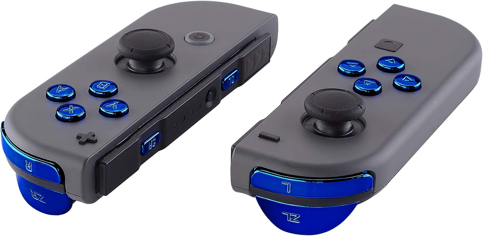 Extremerate Chrome Pink Glossy Replacement ABXY Direction Keys SR SL L R ZR ZL Trigger Buttons Springs, Full Set Buttons Fix Kits with Tools for Nintendo Switch Joy-Con - Joycon Shell NOT Included