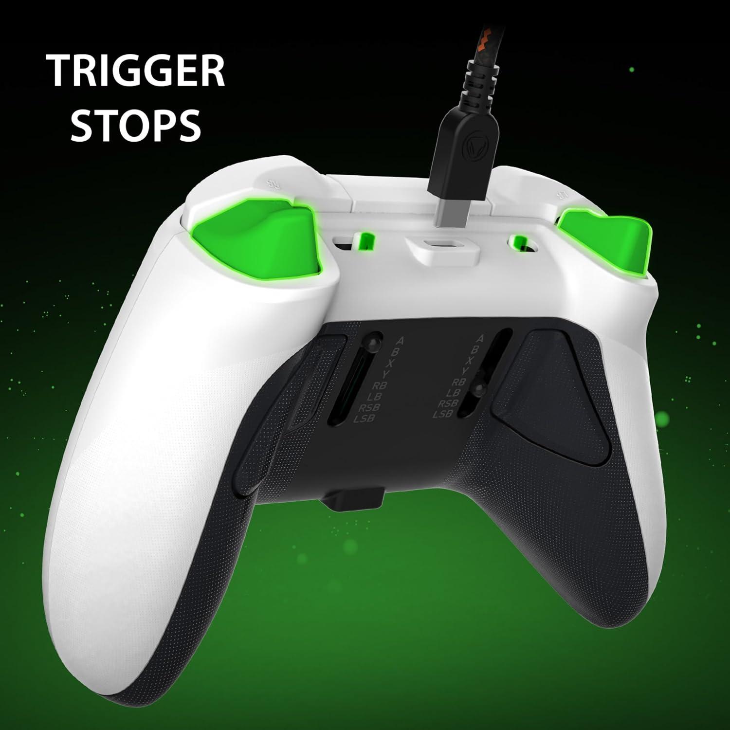 Snakebyte Gamepad Pro X&trade; Wired Xbox Controller Smart Gamepad for Windows Xbox 360 and Series X with Hall Effect Sensors Detachable USB-C Cable Paddles and 3.5Mm Headset Jack White - White  Black image number 2