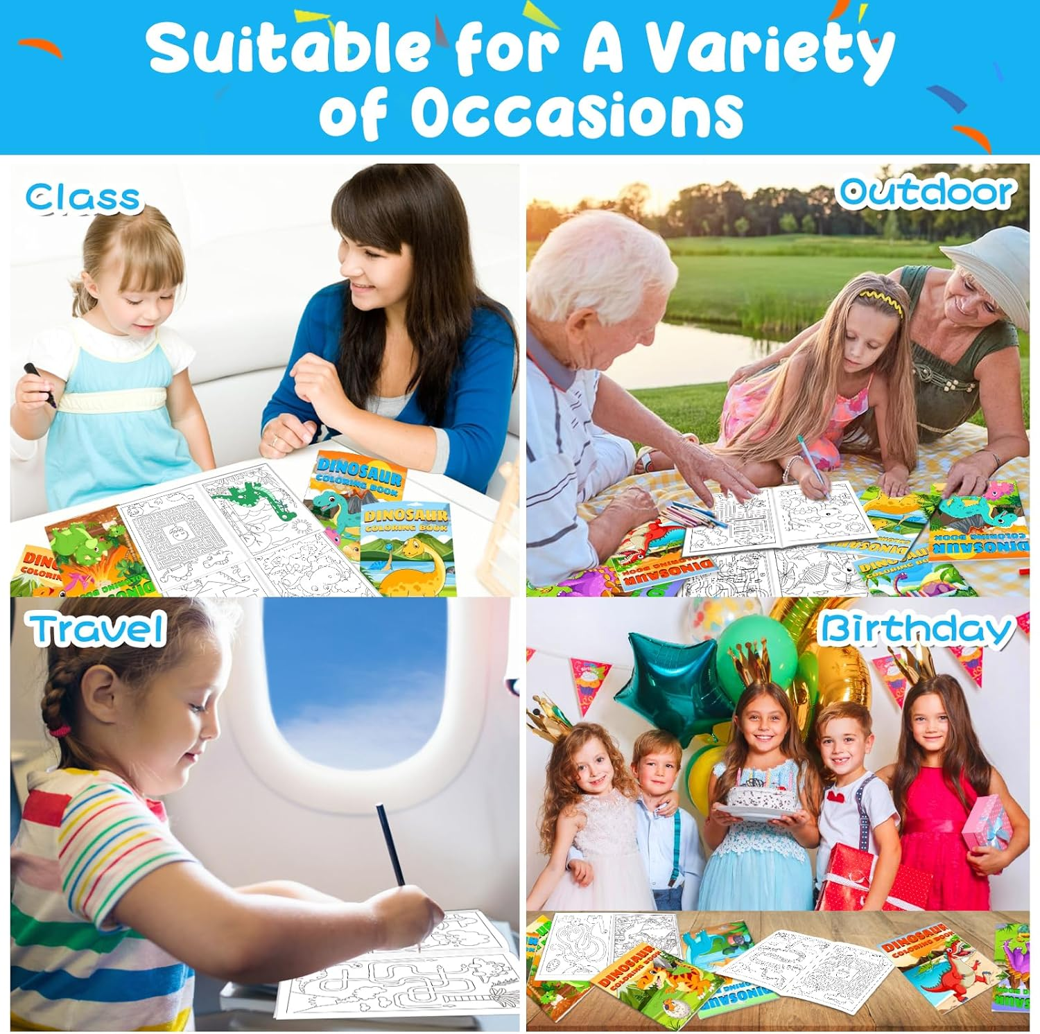 24 Pieces Dinosaur Mini Coloring Books for Kids Party Favors Dino Drawing Activity Book Bulk Small Coloring Book for Boys Girls Birthday Gift Jurassic Party Goodie Bag Stuffer Classroom Supplies image number 3