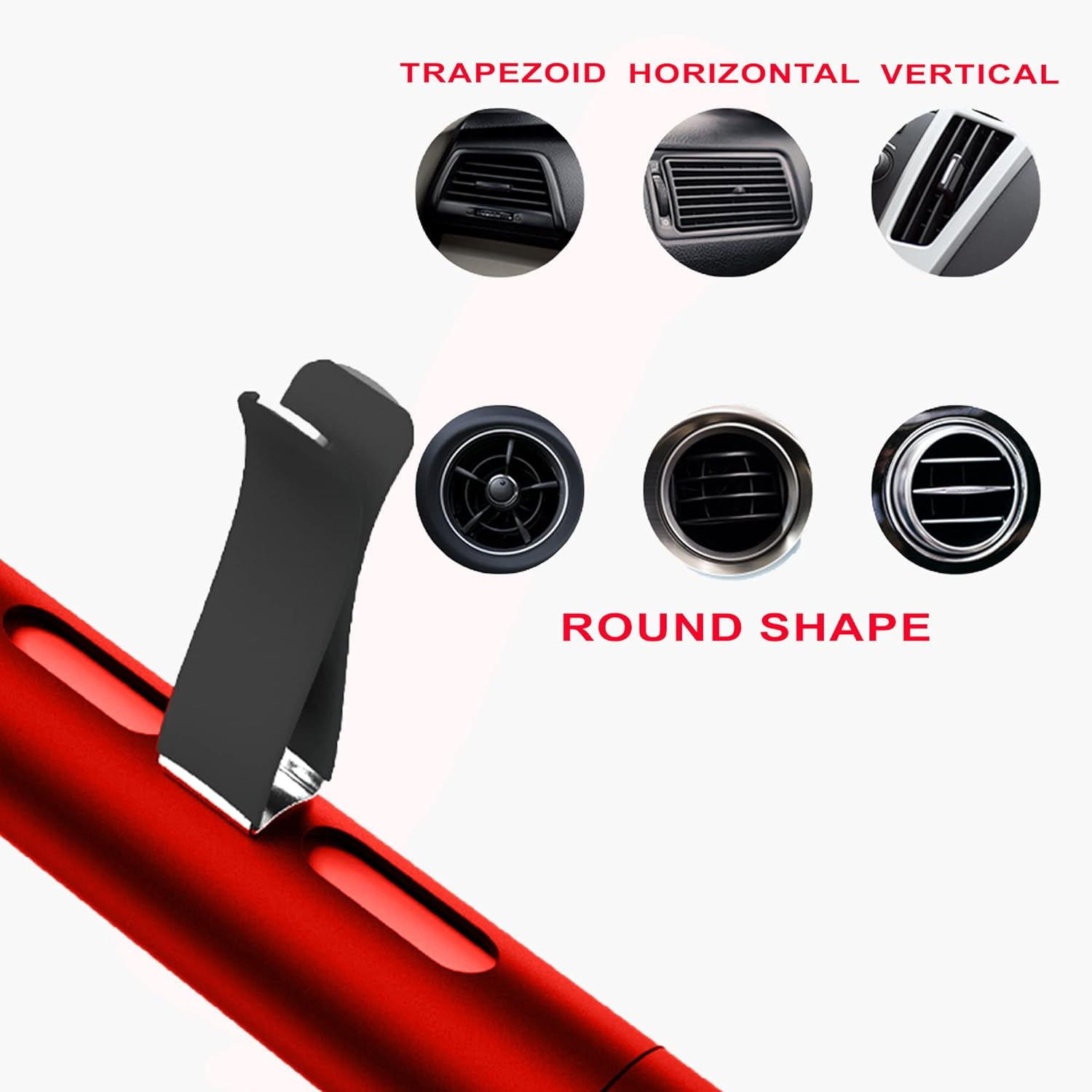 Car Car Air Fresheners with 5 Refills, Non-Toxic and Chemical Free, Made of Sturdy Aluminium Alloy, Sturdy and Durable (5 Refills) image number 2