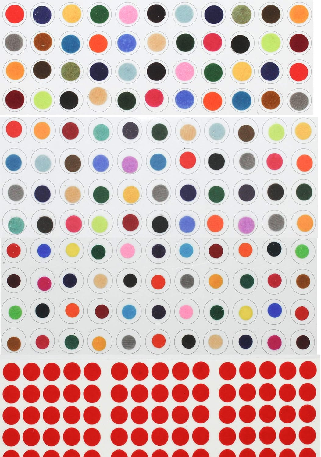 Indianstore4All Color Velvet Dot Bindi Tattoo Stickers Adhesive Body Jewelry Multi Size Indian Daily Use Forehead Bindi round Dot (Black)