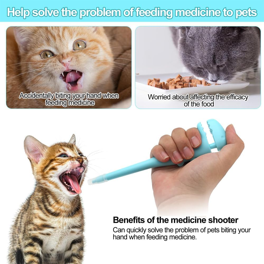 HYAVIA 2 Pack Cat Pill Dispenser &ndash; Dinosaur Design, Silicone Tip Medicine Pusher for Cats, Puppies & Small Pets, Reusable & Easy to Clean image number 5