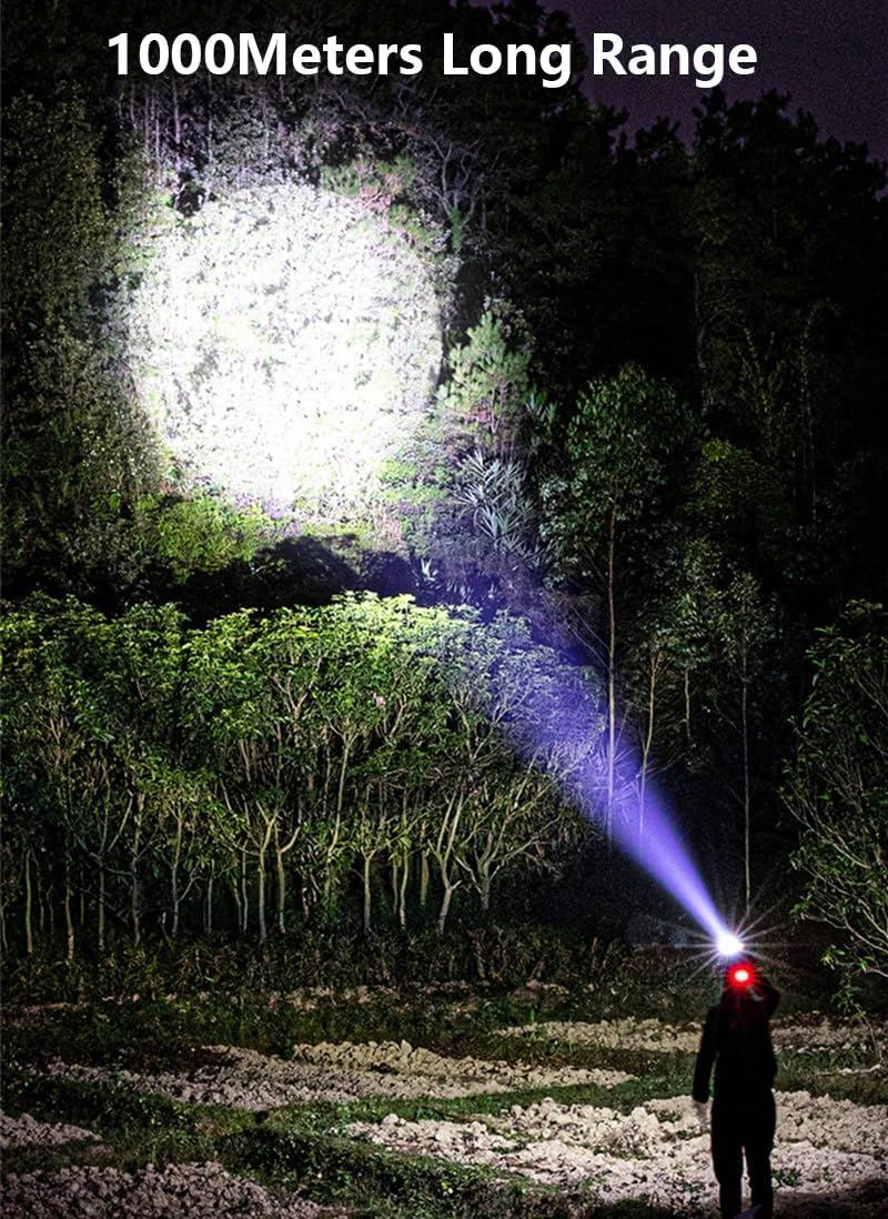 JOOGNU Headlight Flashlightheadlamp Powerful Lumen Zoom Head Torch Lamp Sensor Induction Waterproof Zoom XHP50 Led Rechargeable for Camping Fishing Battery Included image number 2