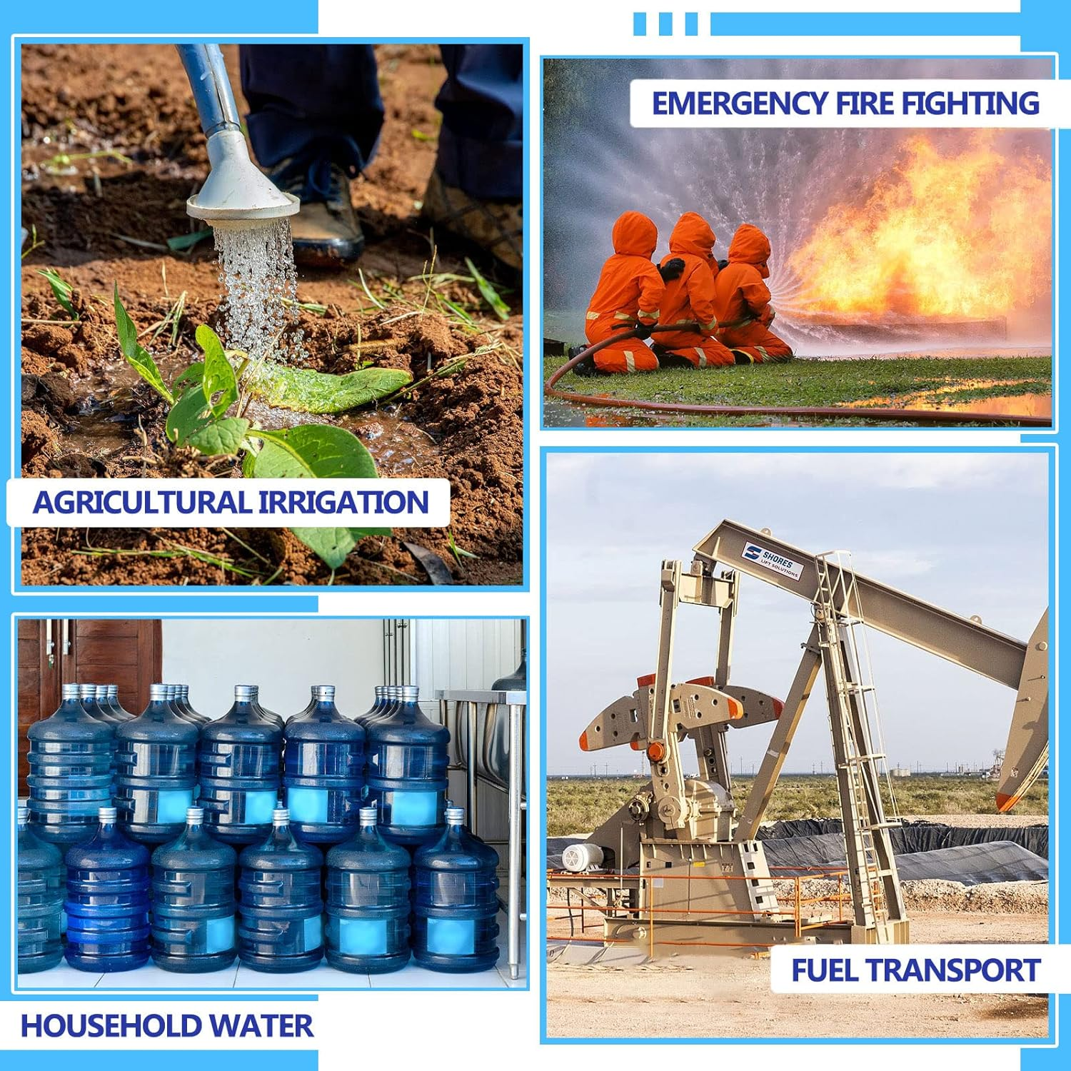 Large Capacity Water Storage Bladder Emergency Water Bladder Tanks Foldable Water Storage Tank Portable Rainwater Bag for Drought Resistance Fire Protection Agricultural Irrigation Outdoor (110L) image number 2