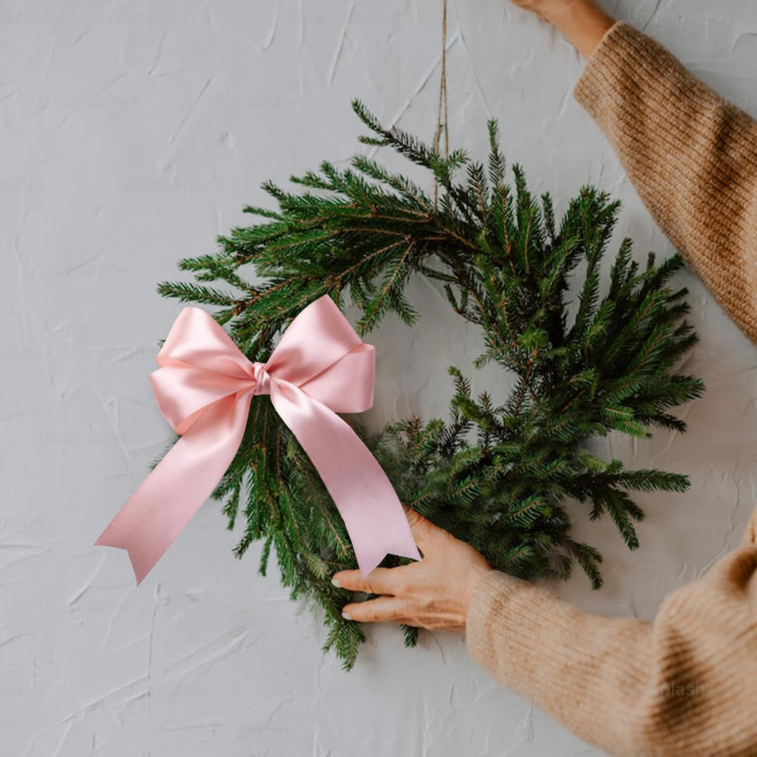 6 Rolls Ribbons for Flower Bouquet, 1.5 Inch X 30 Yards Double Face Satin Ribbon Dusty Rose Wedding Ribbon Pink Silk Ribbon for Gift Wrapping Crafts Wedding Invitation Parties Baby Shower (6 Colors) image number 2