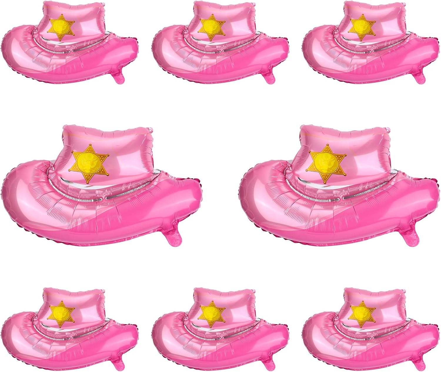 8Pcs Cowgirl Hat Balloon, Pink Western Themed Party Balloons Cowboy Birthday Party Decorations Cowgirl Party Balloons Cowboy Balloons Rodeo Balloons for Cowgirl Theme Party image number 6