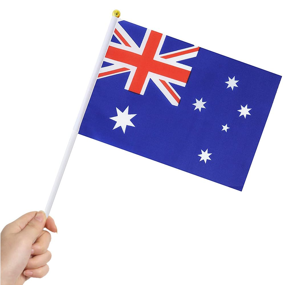 32Pcs Hand Held Flags on Stick,Small Mini International World Country Flags, World Countries on Every Continent Flag, School Sports Clubs, Decorations for Parades World Cup