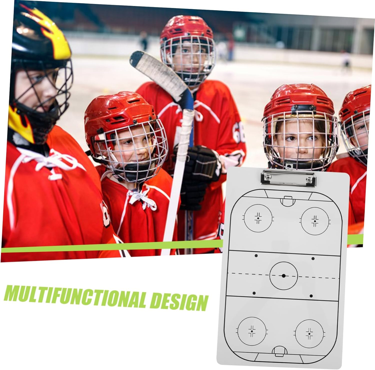 HANABASS Ice Hockey Coaching Board Dry Erase Whiteboard Coaches Clipboard Tactical Planning Board for Training and Strategy Communication in Ice Hockey Games image number 3