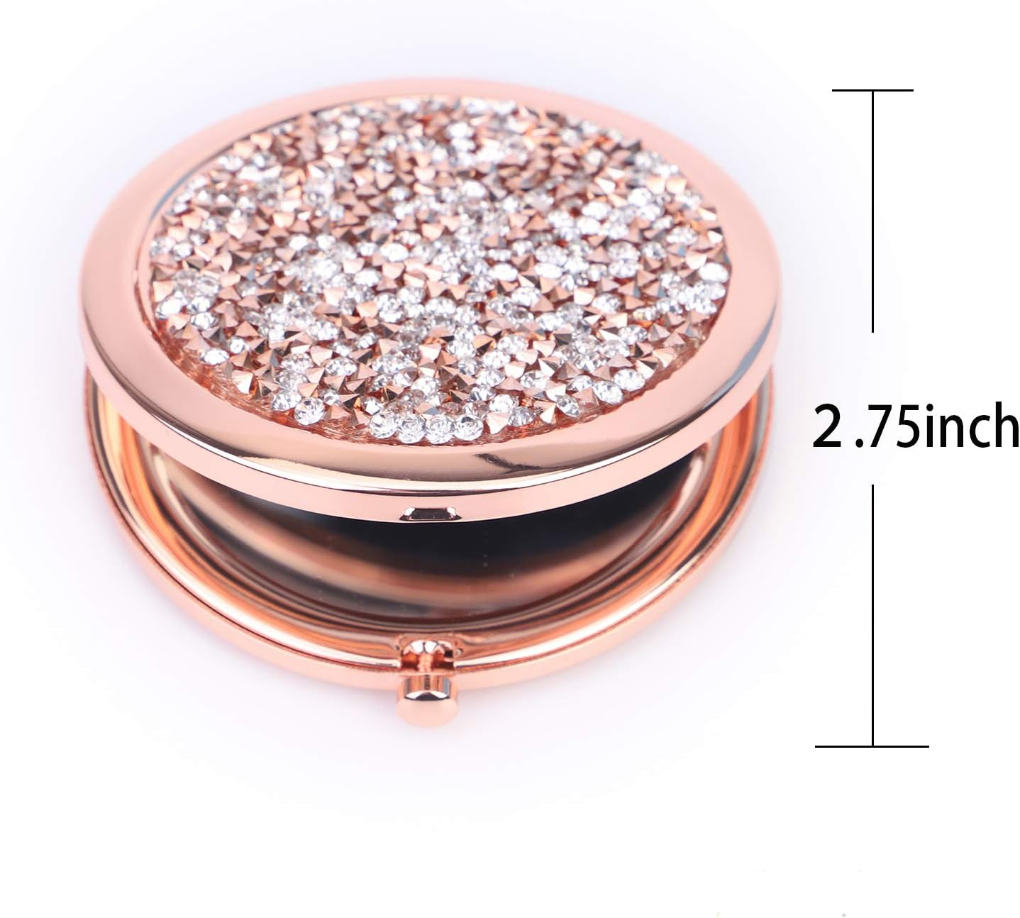 Magnifying Compact Cosmetic Mirror 2.75 Inch round Pocket Makeup Mirror Handheld Travel Compact Mirror for Purse