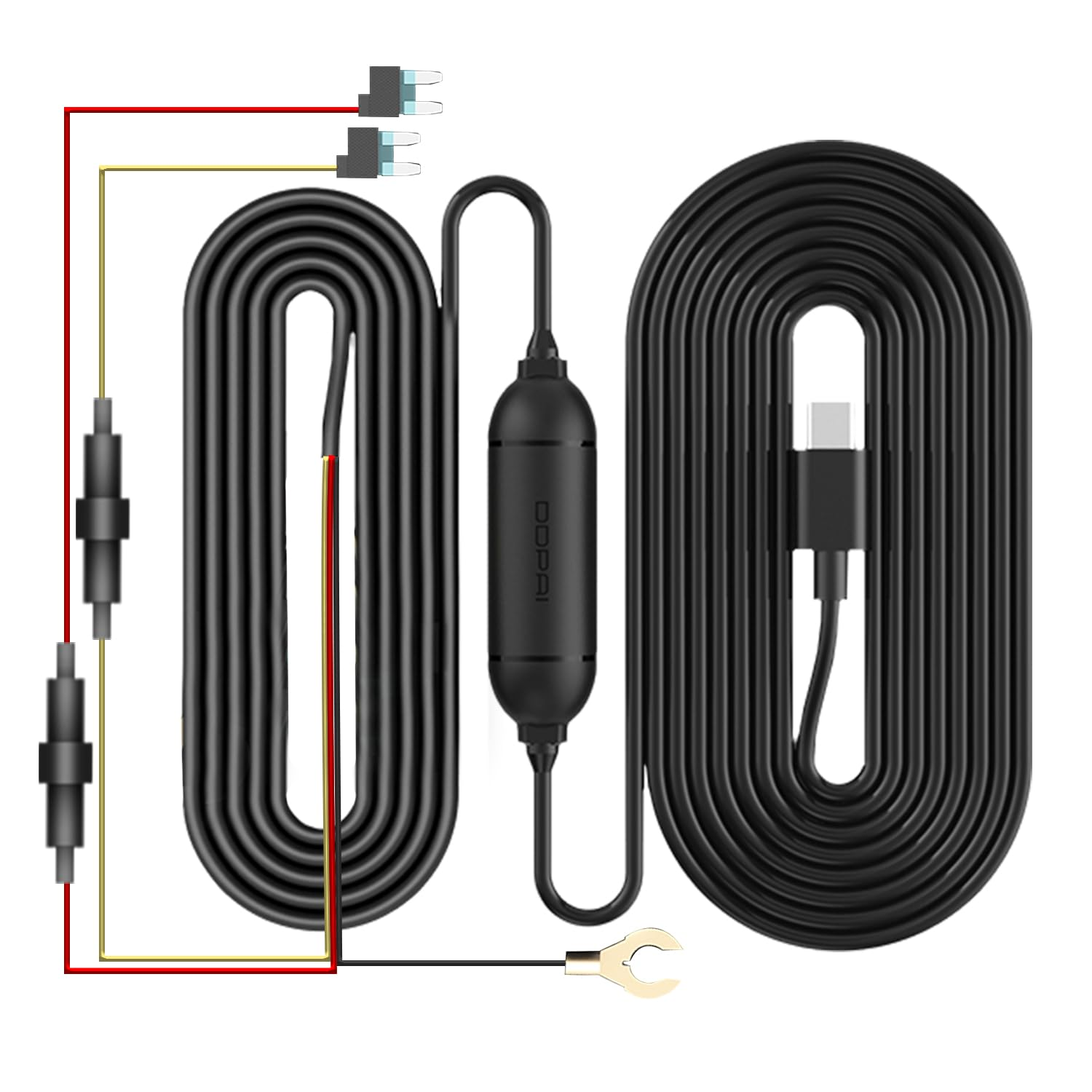 DDPAI Type-C Hardwire Kit, Compatible with N1 Dual, N3 Pro, N5 Dual, Mini 5 and E3 Models, Can Step down the Voltage from the Car Battery'S 12V to 5V 2A, Enabling 24 Hours Parking Monitor image number 5