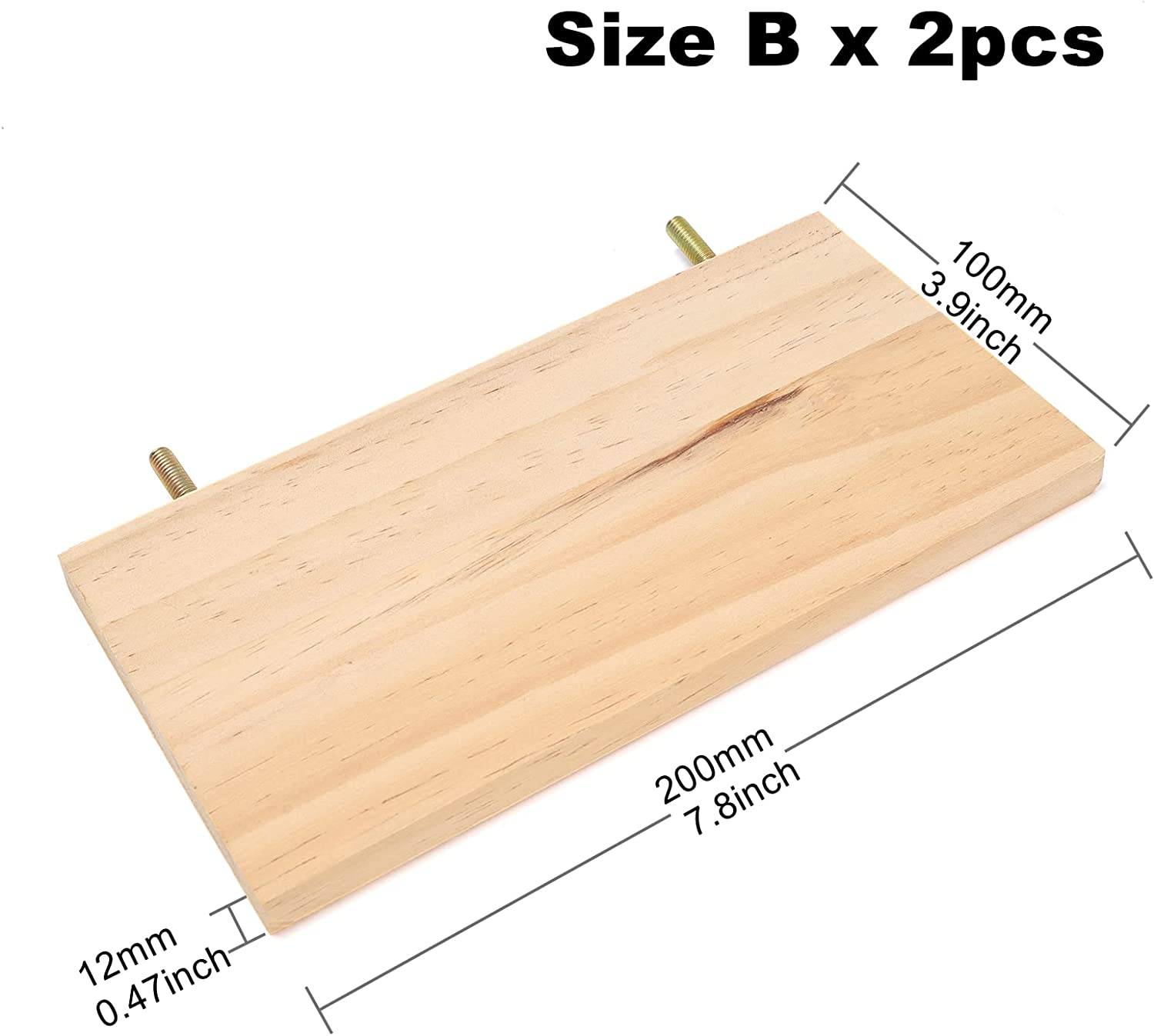 4Pcs Pet Wooden Platform Stand Active Rectangular Springboard Toy for Chinchilla, Hamster, Parrot, Gerbil,Small Animals image number 4