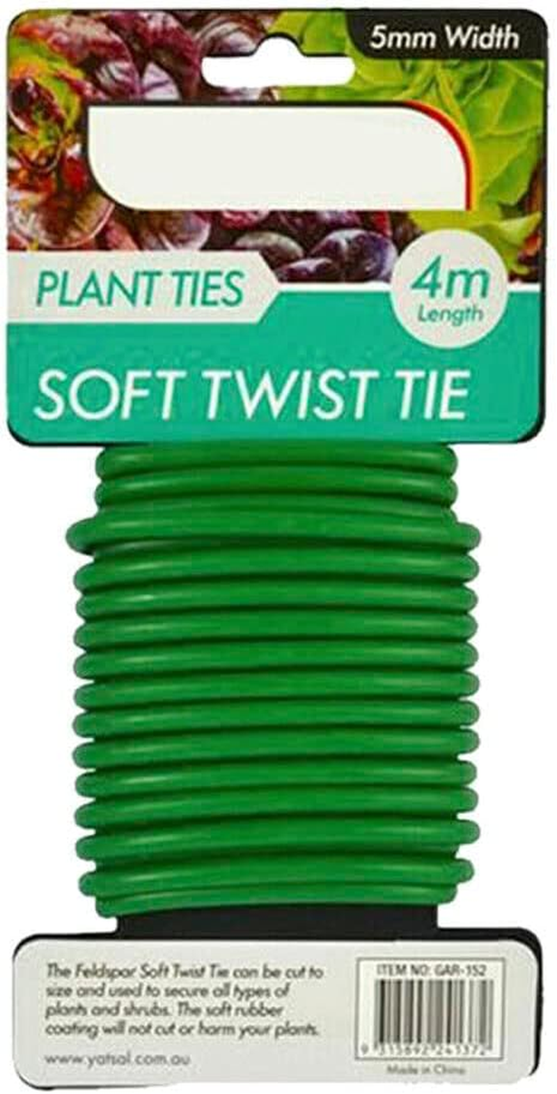 2X Reusable Durable Strong 4M Garden Soft Green Wire Twist Tie Plant Support