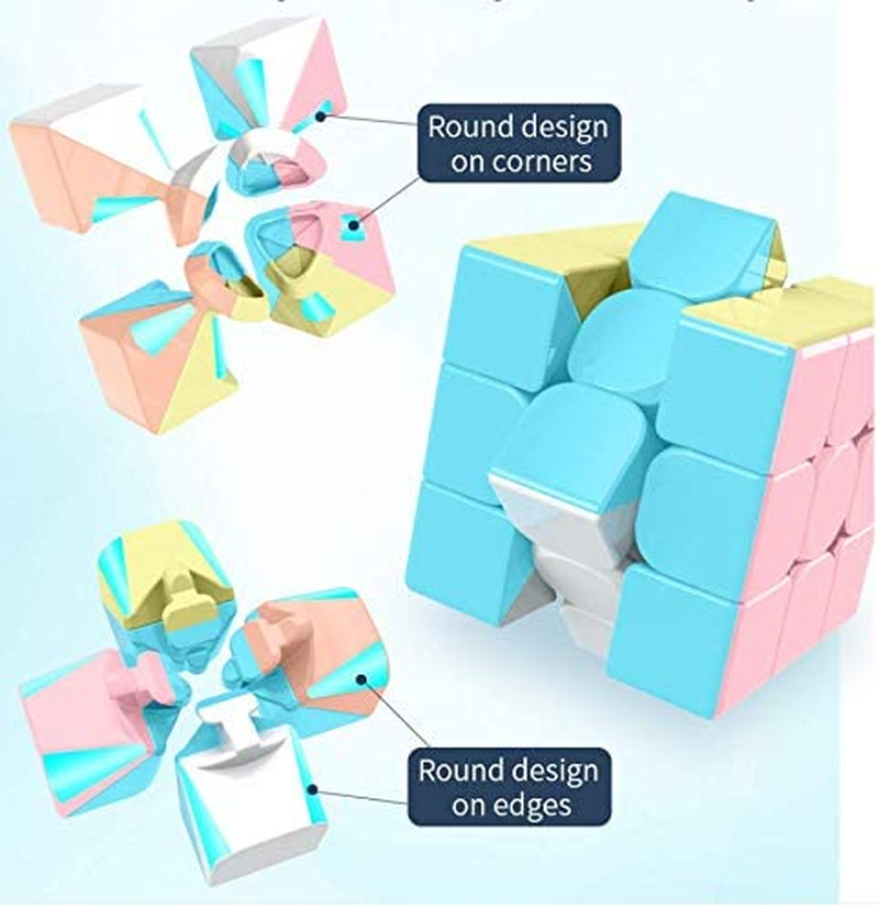 Cuberspeed Moyu Mofang Jiaoshi Macaron Meilong 3X3 Stickerless Magic Cube MFJS MEILONG 3X3X3 Cubing Classroom Meilong 3X3 Macaron Speed Cube image number 2