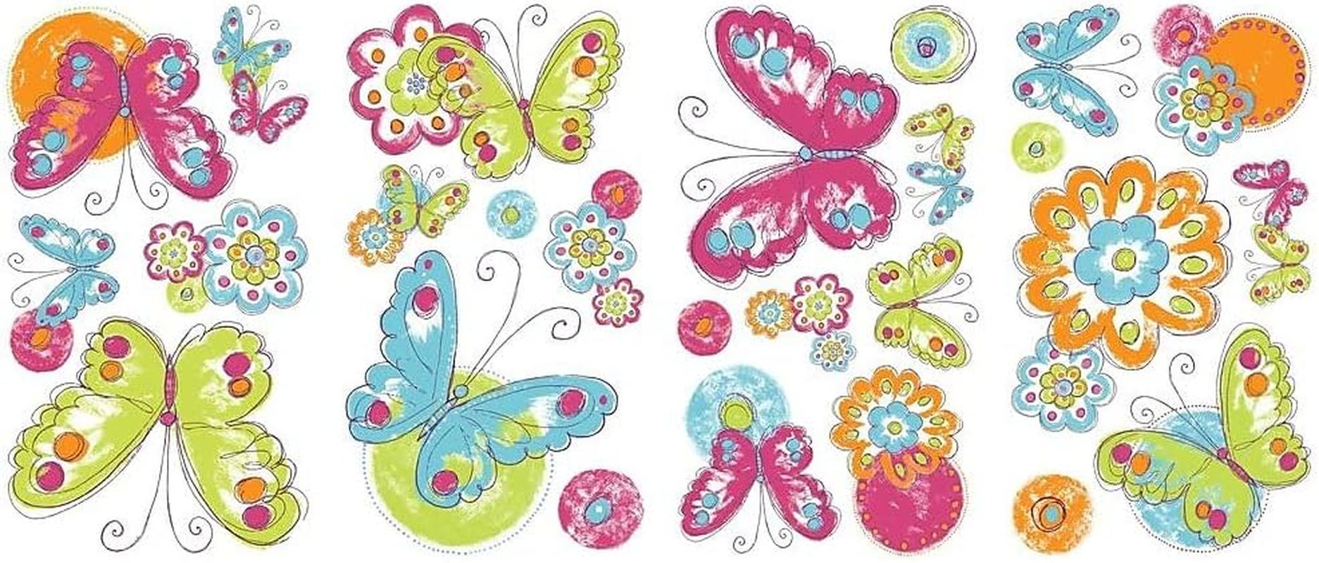 Roommates Brushwork Butterfly Wall Decal image number 1