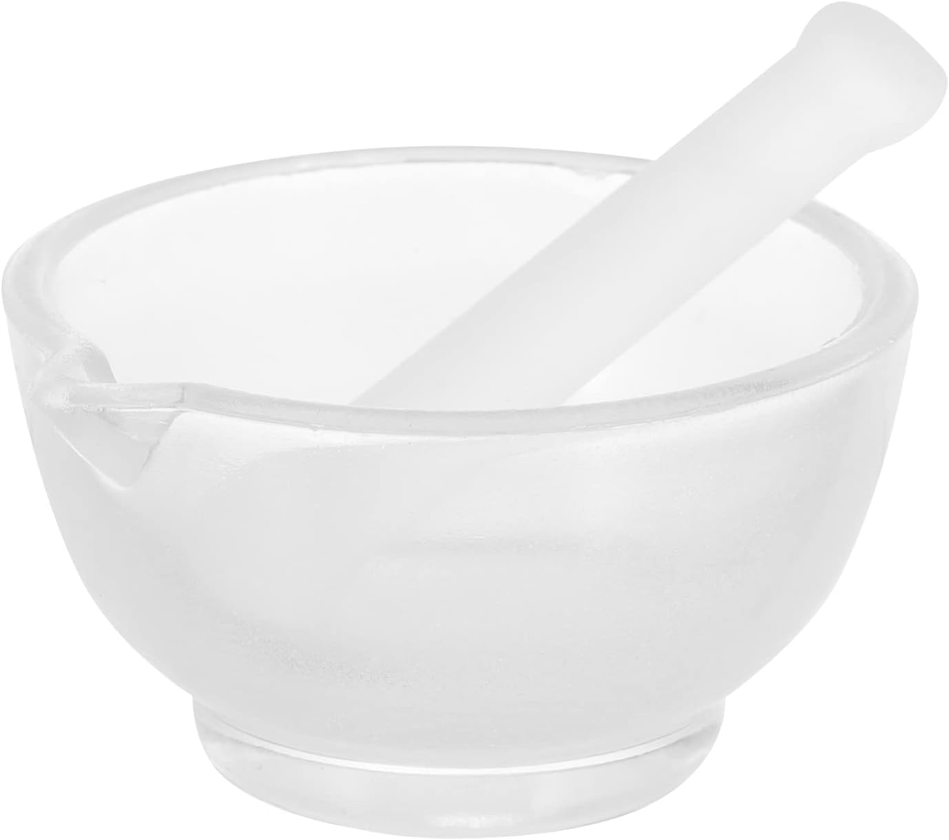 POPETPOP Peppermills Pepper Glass and Pestle Set Heavy Duty Glass Pill Crusher Pesto Powder Bowl Chemical Lab Equipment Supplies Pepper Mills Grinders image number 1