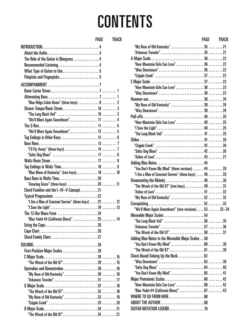 Hal Leonard Bluegrass Guitar Method Songbook: Learn to Play Rhythm and Lead Bluegrass Guitar with Step-By-Step Lessons and 18 Great Songs image number 1