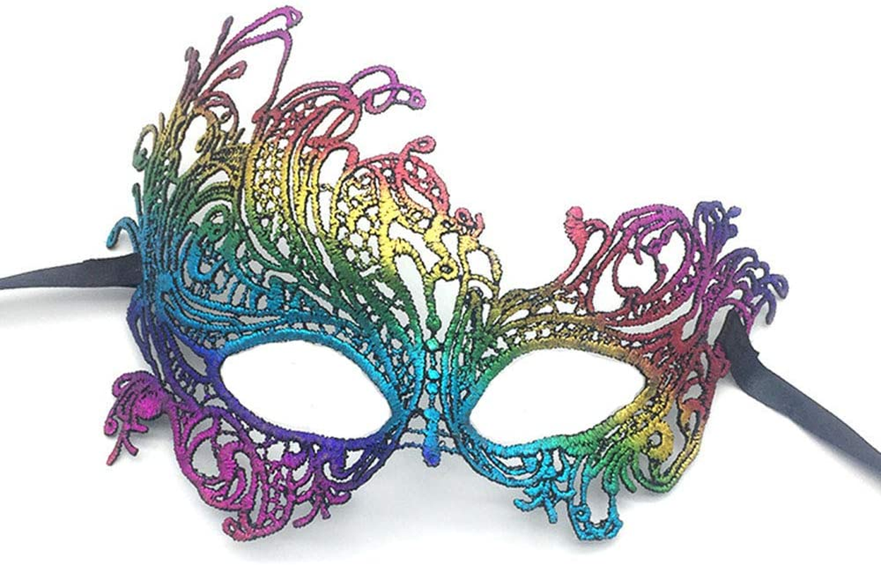 Imapo Masquerade Masks for Women Girl Lace Eye Mask, Opera Halloween Dancing Evening Party Elegant Mardi Gras Lady Eye Mask - Multicolor
