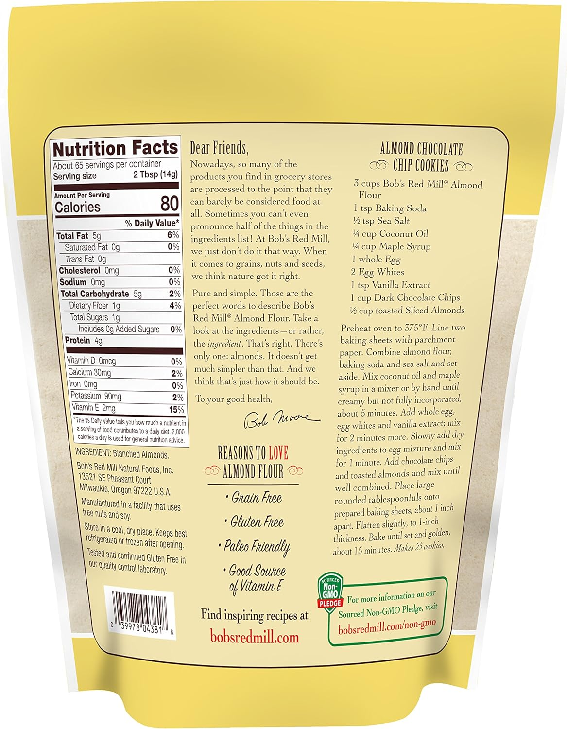Bob'S Red Mill Almond Flour, 32 Ounce (Pack of 1)