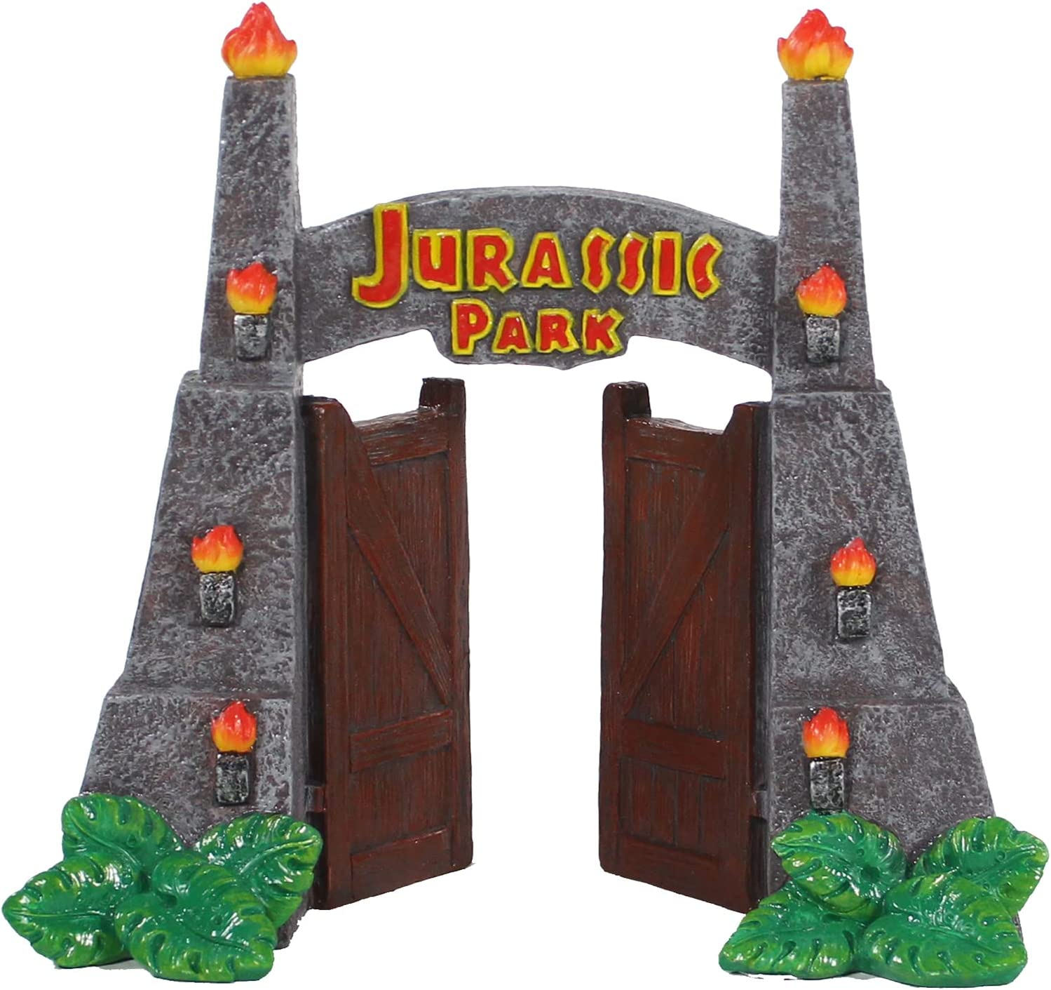 Penn-Plax Jurassic Park Officially Licensed 2-Piece Aquarium Ornament Bundle &ndash; Includes T-Rex and Park Gate Decorations &ndash; Small image number 1