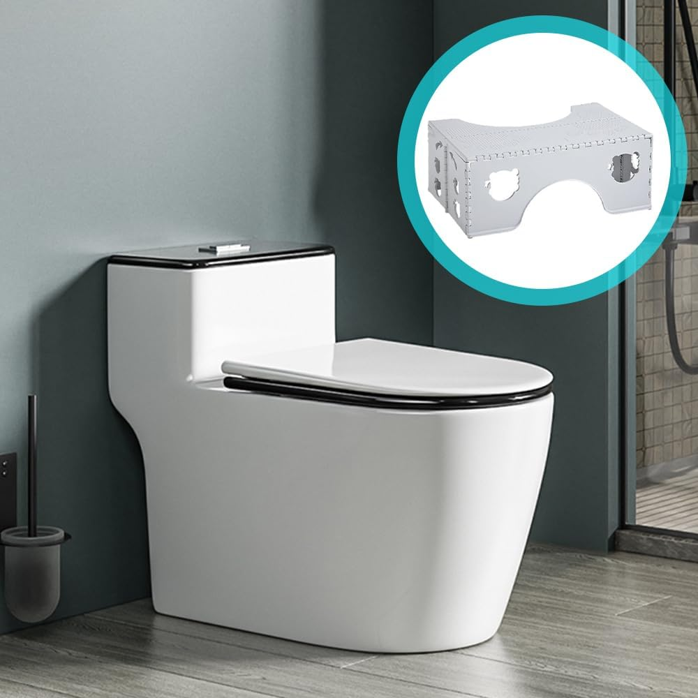 Foldable Toilet Stool,Bathroom Step Tool,Potty Training Stool,Portable Squatting Potty Step,Toilet Squat Auxiliary Artifact,For Bathroom,Step for Adults and Kids,Grey image number 6