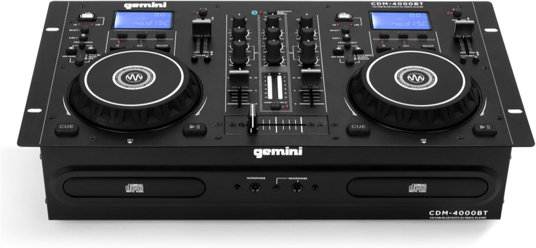 Gemini CDM-4000BT Dual CD/USB Media Player -CD/MP3/USB Mixer Combo (Black) image number 4