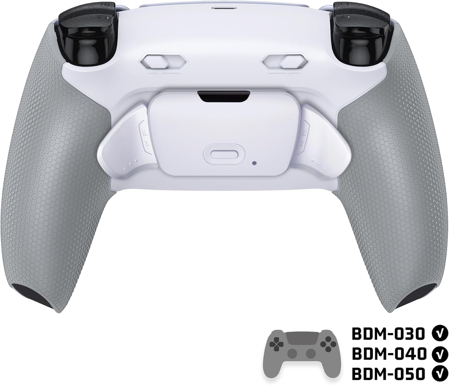 Extremerate Rise plus MAX Back Paddles Kit with Clicky Trigger Stops & Rubberized Grip for PS5 Controller BDM-030 040 050, Remappable Back Buttons Kit for PS5 Controller - White Gray - NO Controller - Galactic Purple image number 4