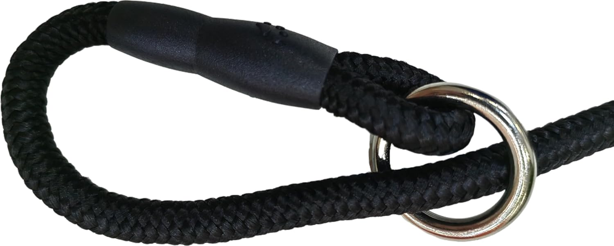 Dog Training Nylon Traction Rope, Non Slip Collar Type, Heavy-Duty anti Pull Traction Rope, Suitable for Medium and Large Dogs (Black, M)