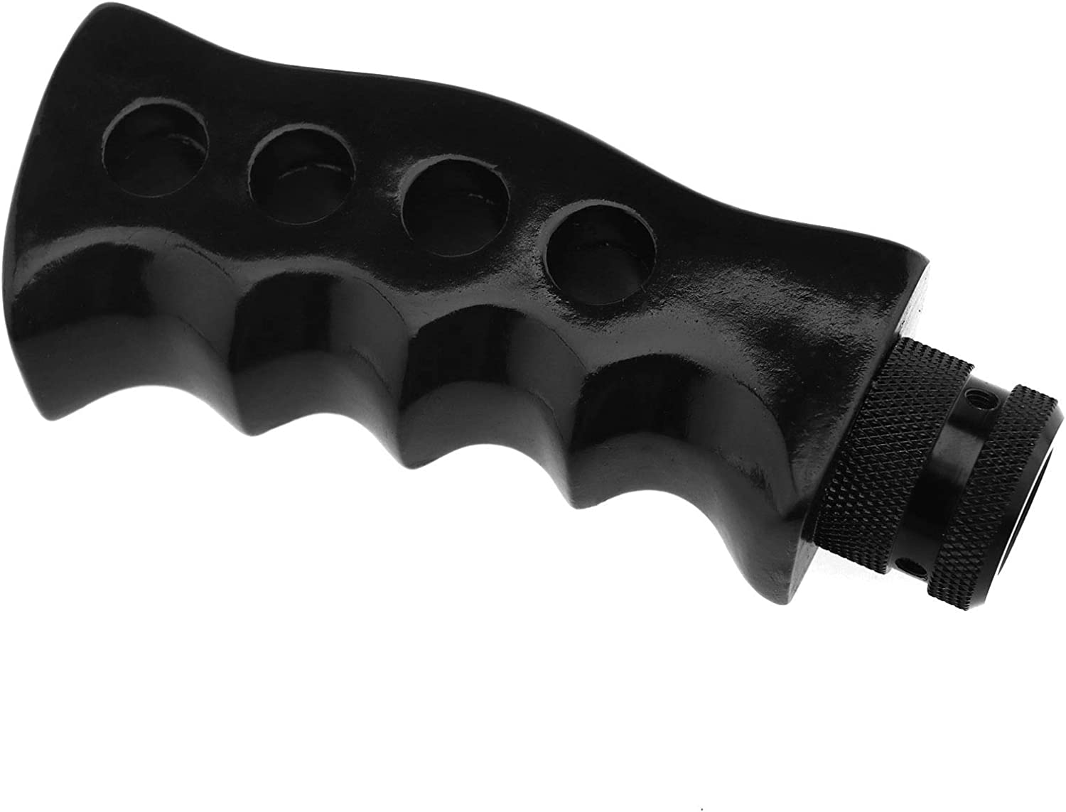 Black Aluminum Alloy Handle Grip Manual Car Gear Shift Knob Shifter Kit image number 2