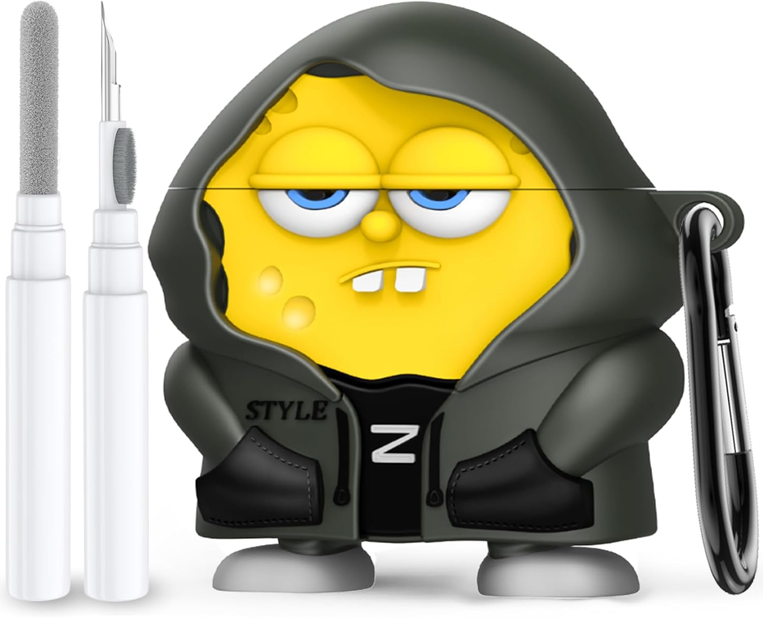 Cute Cases for Airpods 4 Case Cover 2024 with Cleaner Kit,3D Cartoon Character Airpods 4Th Generation Case,Funny Anime Kawaii Cool Silicone Airpods 4 Accessories with Keychain for Women Girls Boys image number 4