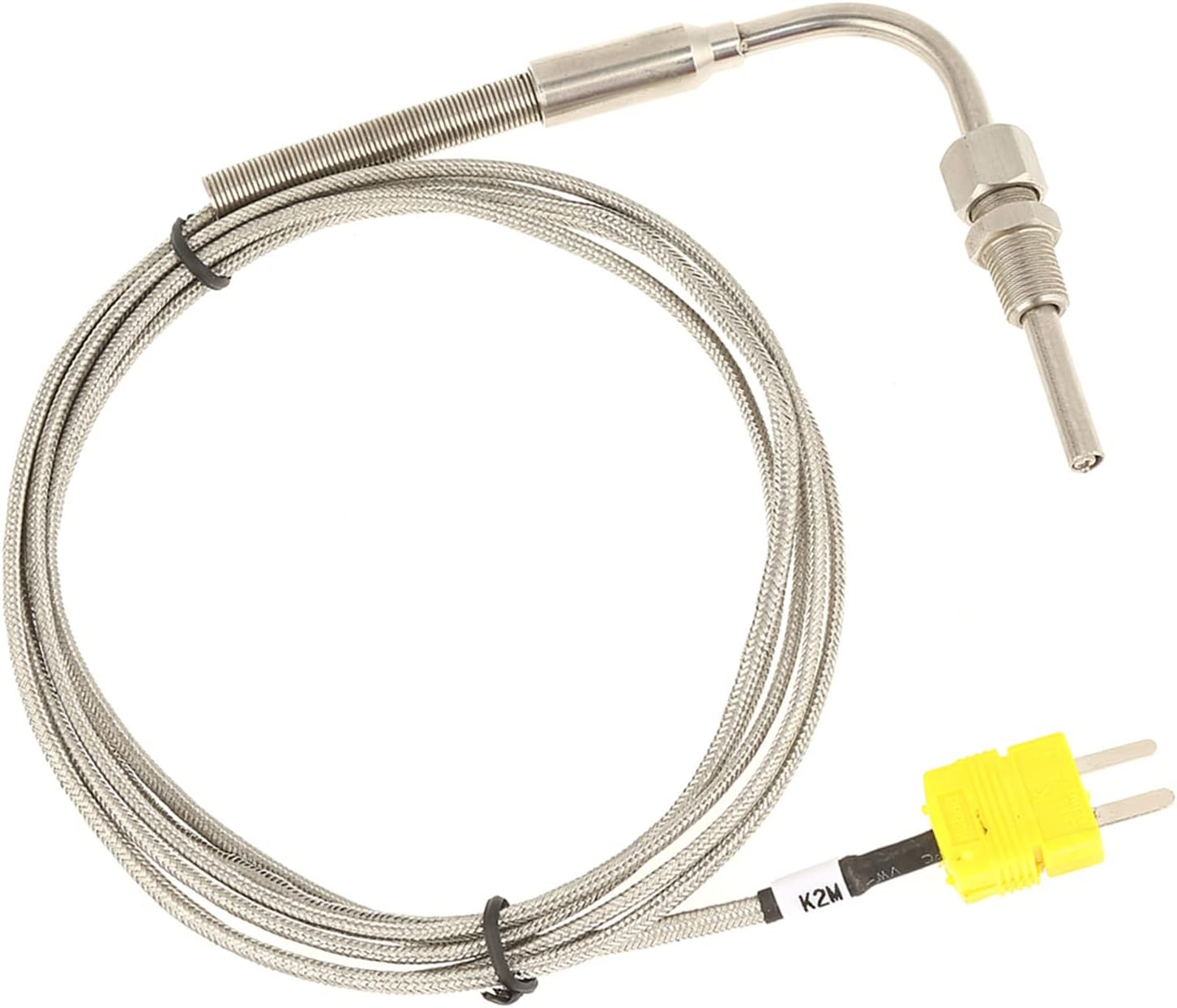 1/8 EGT K-Type Thermocouple,Stainless Steel Probe Thermocouple Temperature Sensors Connector,Adjustable Pressure Lock Exhaust Gas Temp Probe Thermocouple
