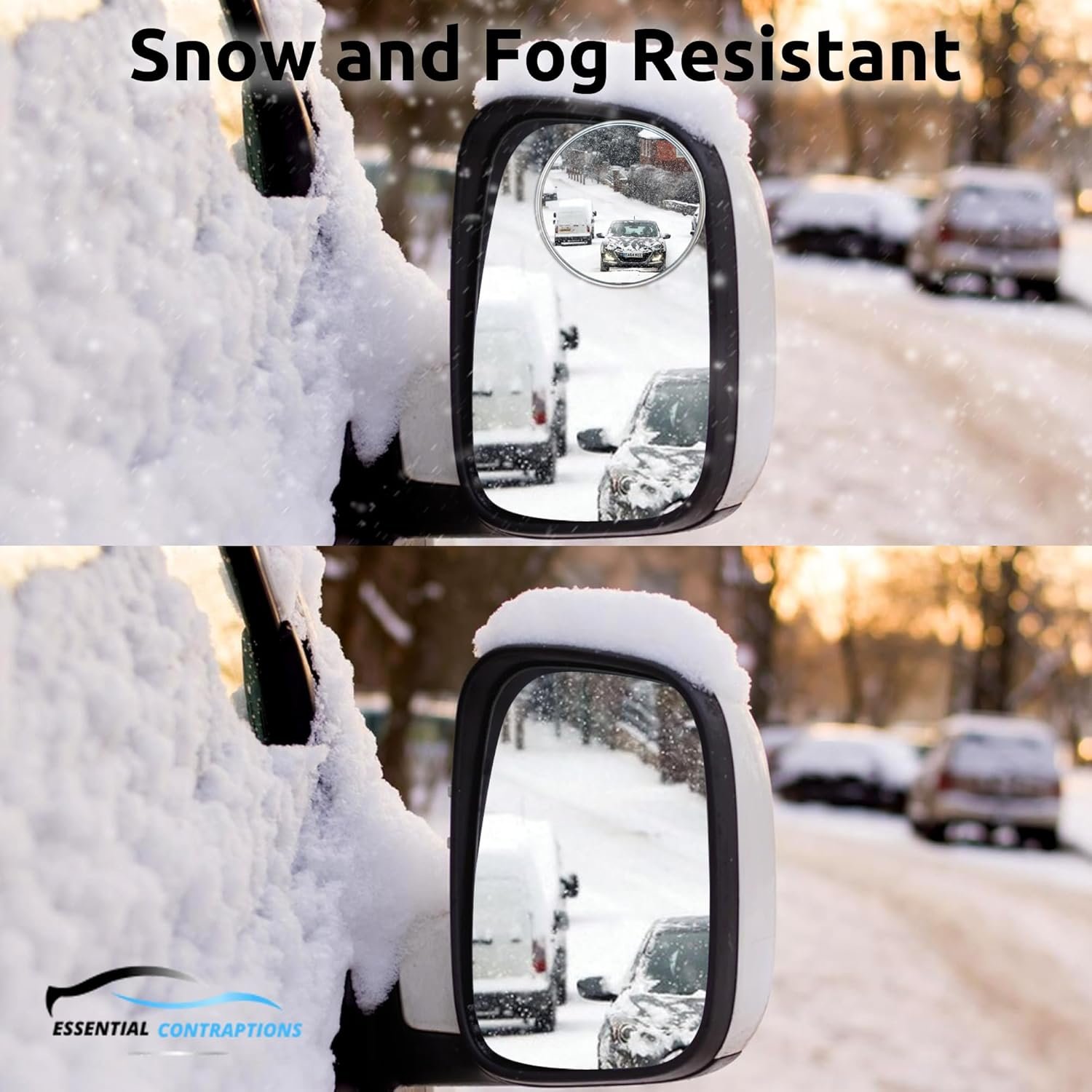 Essential Contraptions Best Blind Spot Mirror - 4 Pack Oval Convex Self Stick, Rust Resistant Aluminium 2" Rear View Blind Spot Mirrors 4Pcs - Universal Fit for SUV & Cars image number 6