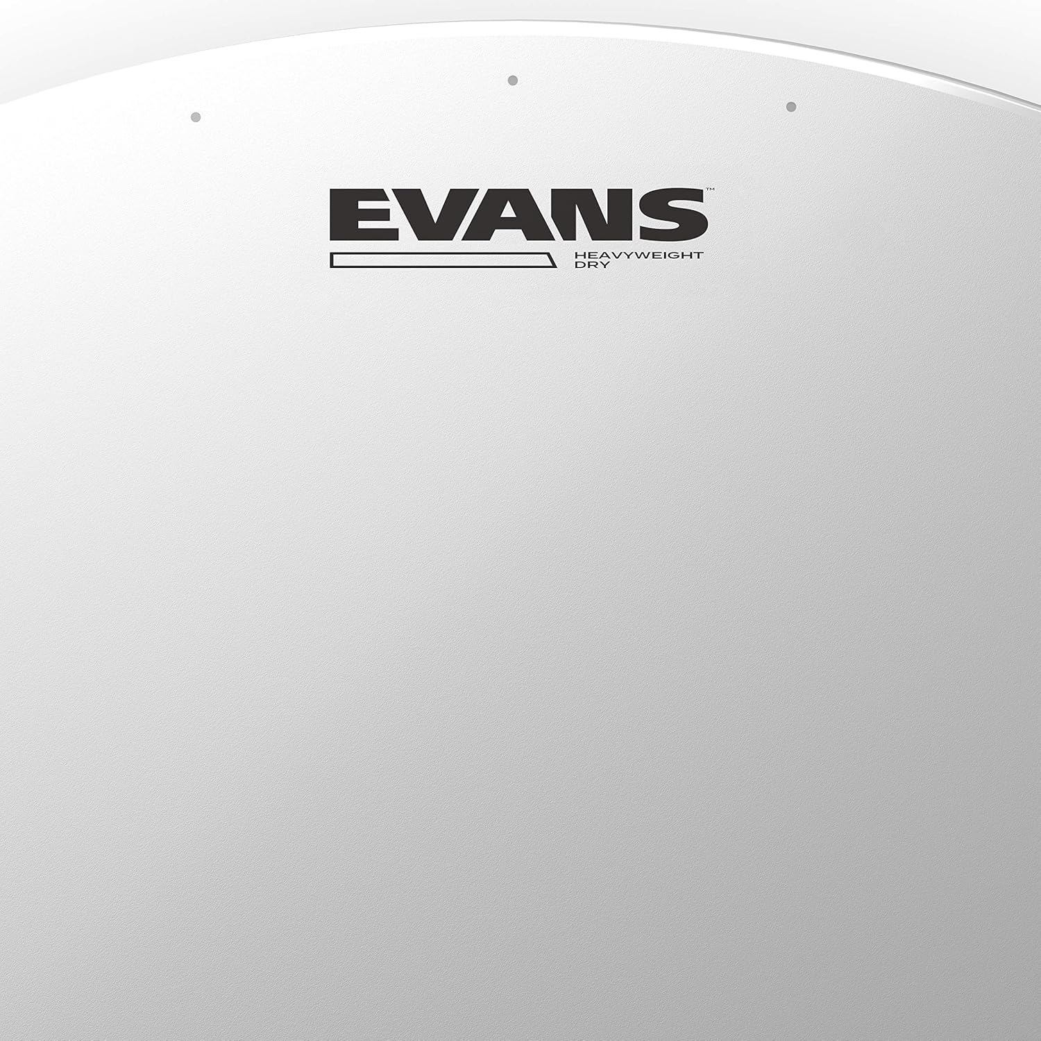 Evans Heavyweight Dry Drumhead - UV Coated Snare Drum Head - Dry Vents to Reduce Overtones, Sustain - Reverse Dot for Durability, Focus, Attack - 2 Plies of Film - Ideal for Rock, Metal - 14 Inch image number 1