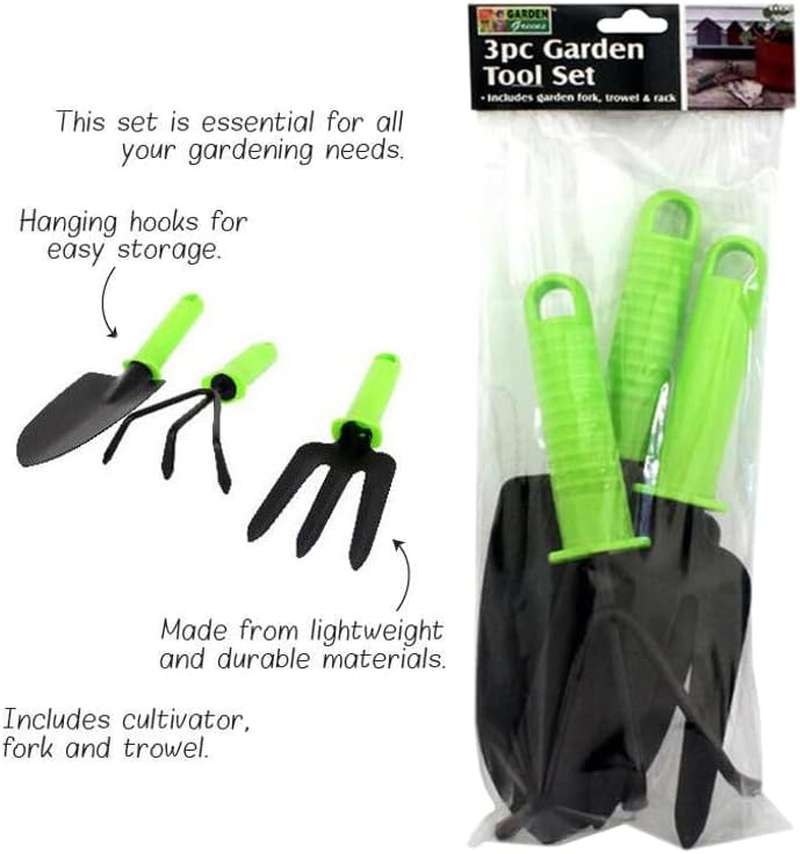 Leona Co 3PCS Garden Hand Tools - Fork, Trowel & Rack Lightweight Durable Garden Tools for Planting, Weeding, and Cultivating image number 4