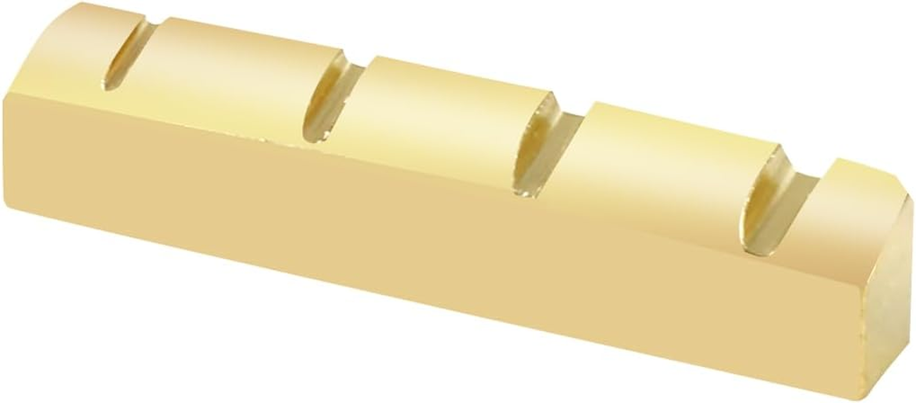 Metallor 4 String Brass Bass Guitar Nut Pre-Slotted Top Nut 43Mm X 9Mm X 6Mm Compatible with PB Bass Guitar Parts Accessories. image number 5