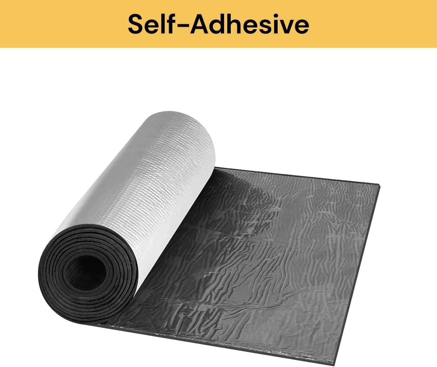 EZONEDEAL 2M X 1M Sound Deadener Car Heat Shield Insulation Deadening Mat Noise Proofing 10Mm
