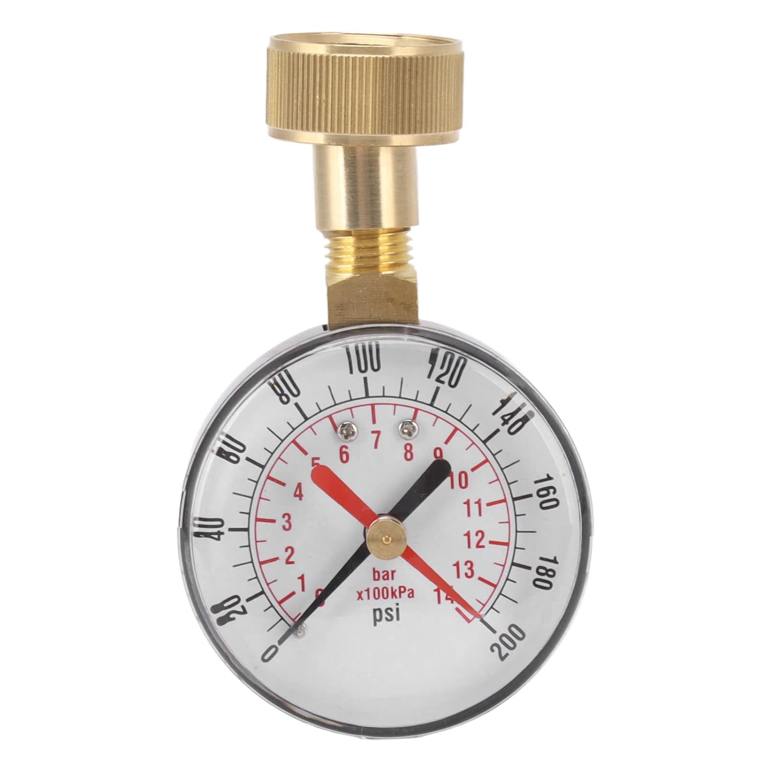 Universal Water Pressure Gauge, 0-200 PSI Water Pressure Gauge, Accurate and Sensitive Pointer for Swimming Pools image number 3