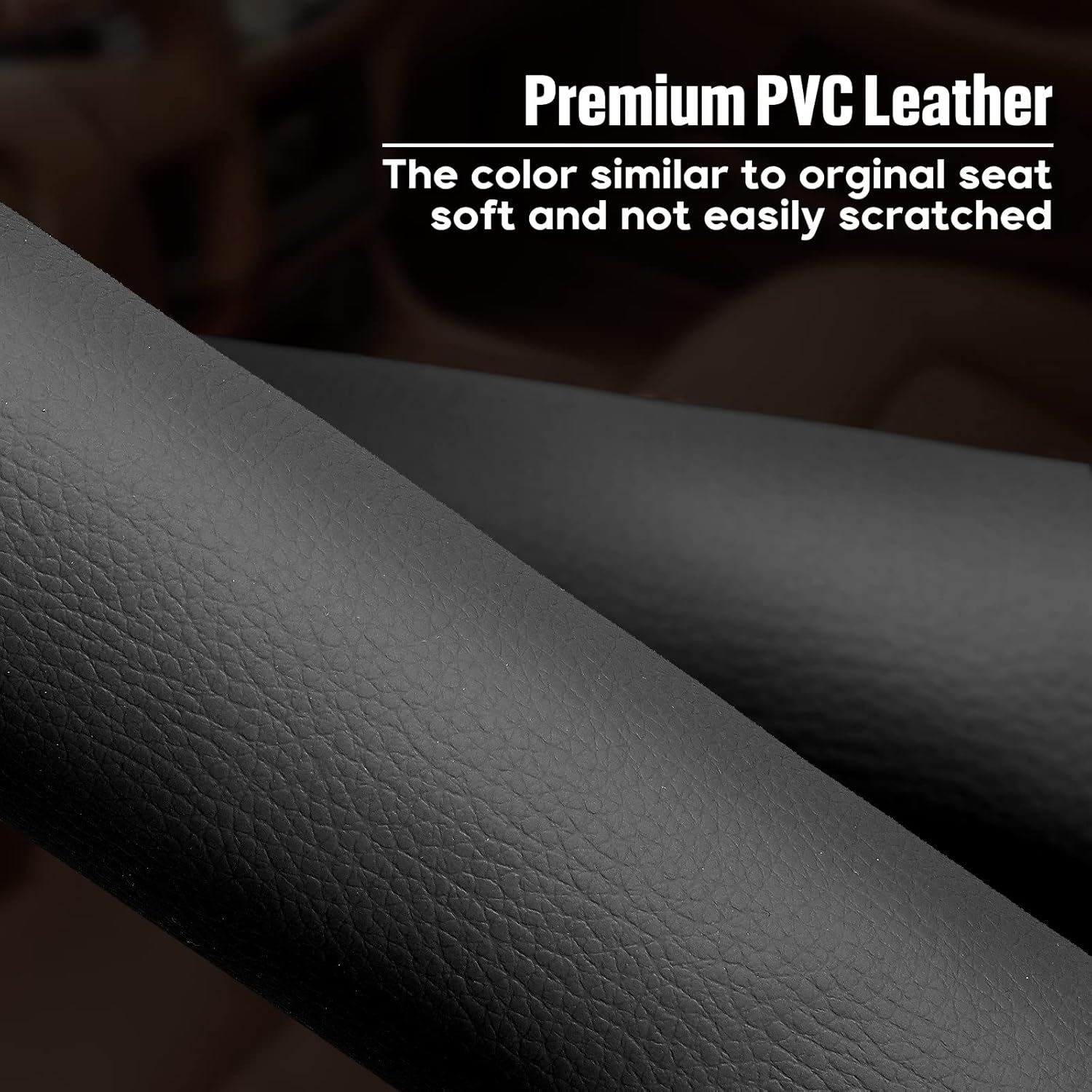 2PCS Leather Car Seat Gap Filler, Car Seat Gap Stopper Anti-Drop Space Slot Reserved Safety Belt Space, Premium Car Gap Filler Pad Car Accessories for Women and Men(Black) image number 5