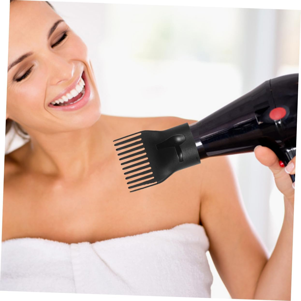 Hohopeti Travel Hair Dryer Nozzle Set 6 Pcs Plastic Diffusers Concentrators Easy Styling Safe for Business Trips image number 1