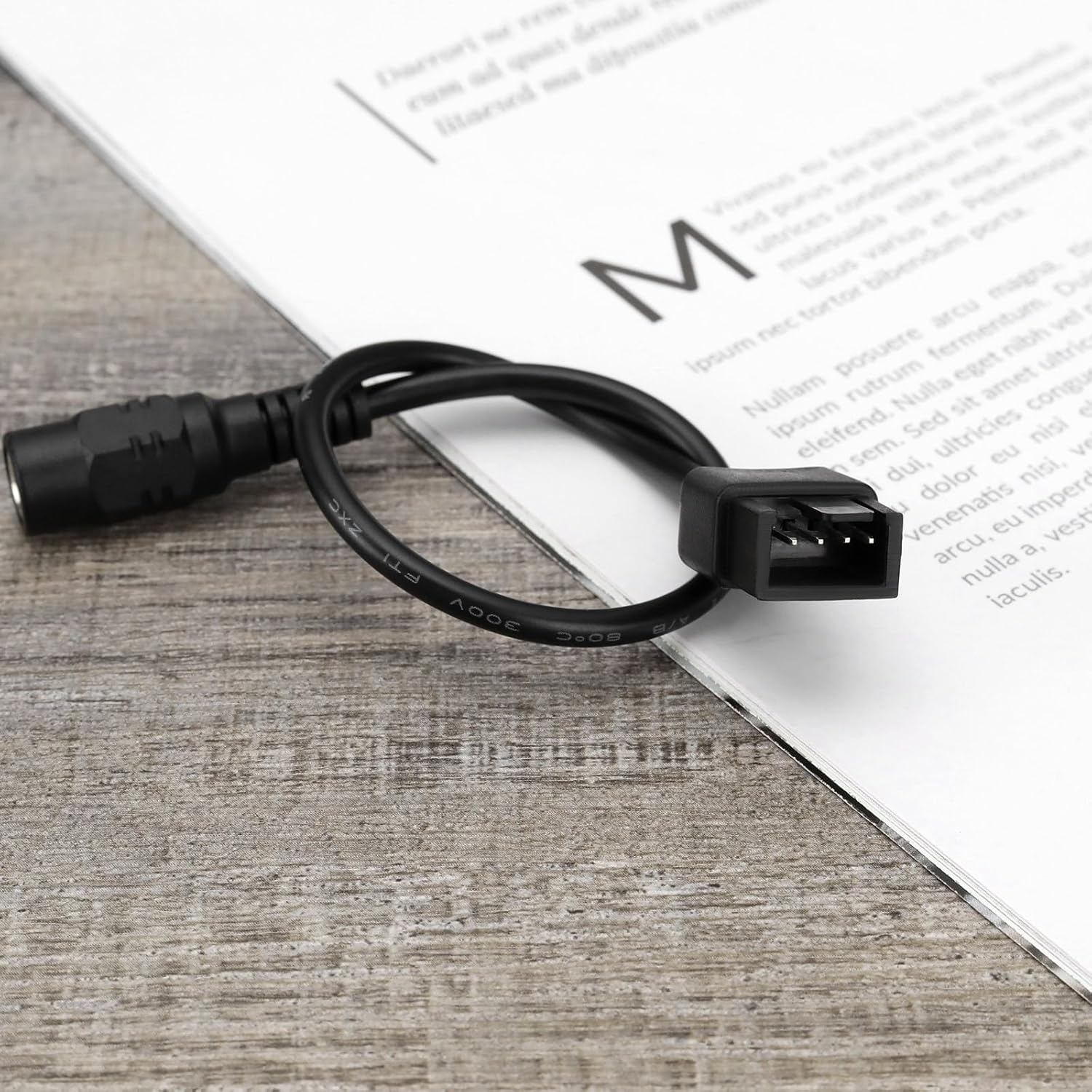 Emagtech 4PCS Fan Extension Cable DC5521 Female to 4 Pin Male 22AWG PWM Housing Fan Cable 12V Power Supply Adapter for CPU Fans PC Cooling Fan 24Cm image number 4